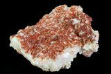 Ruby Red Vanadinite Crystals on Pink Barite - Morocco #82385-2